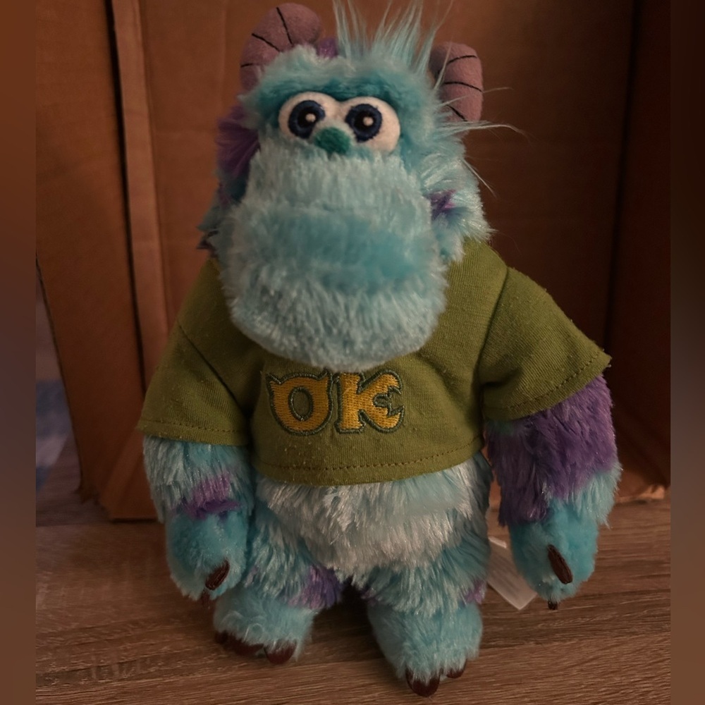 Disney Store Sully Monsters University 8” Plush Wearing OK Fraternity Shirt
